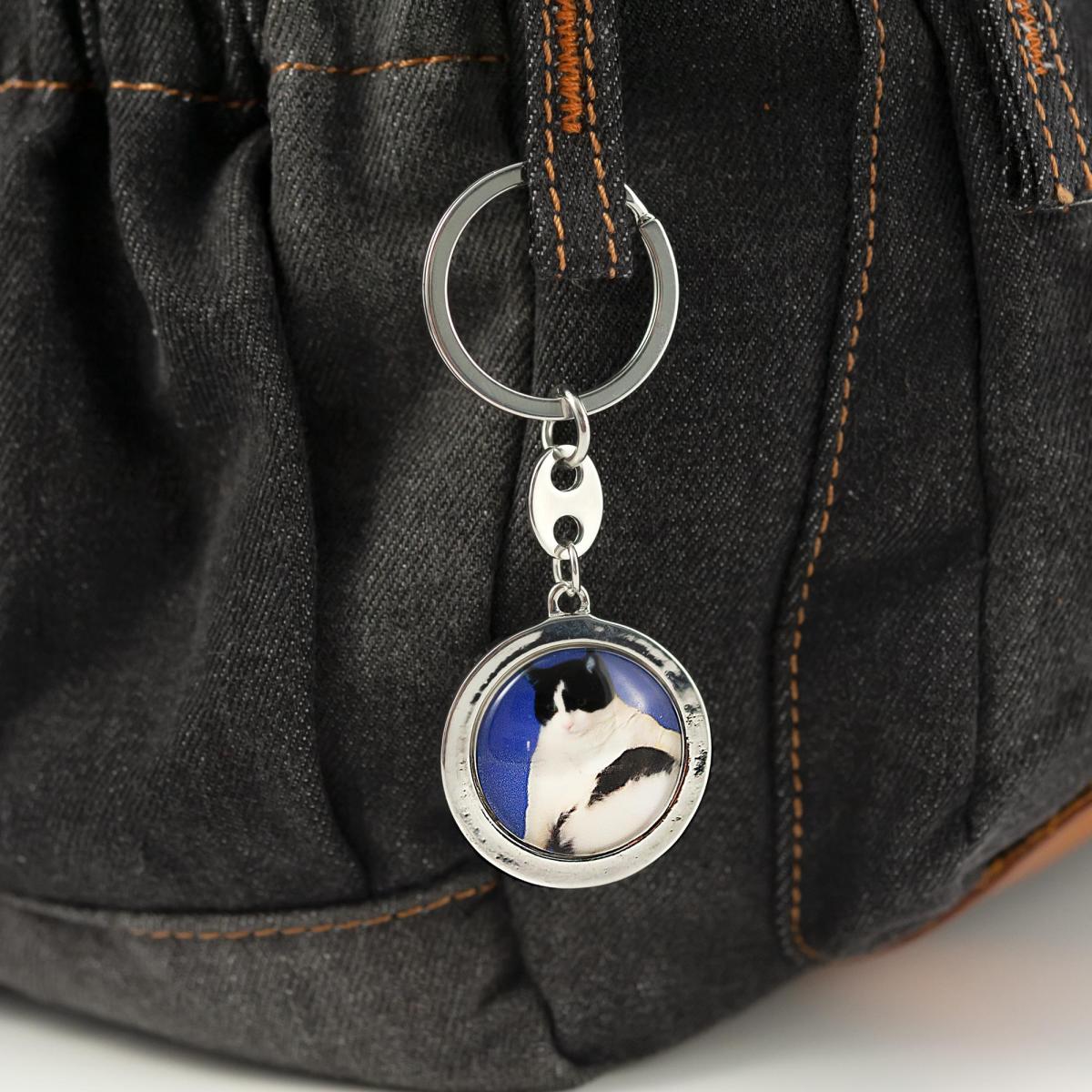 Touch My Belly, I Dare You Cat Keychain picture