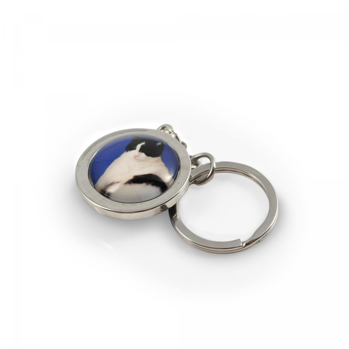 Touch My Belly, I Dare You Cat Keychain picture