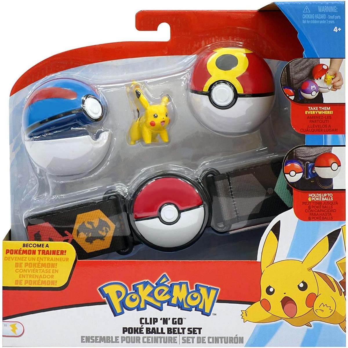 Pokemon Clip N Go Belt Set | Pikachu w/ Great & Repeat Ball picture