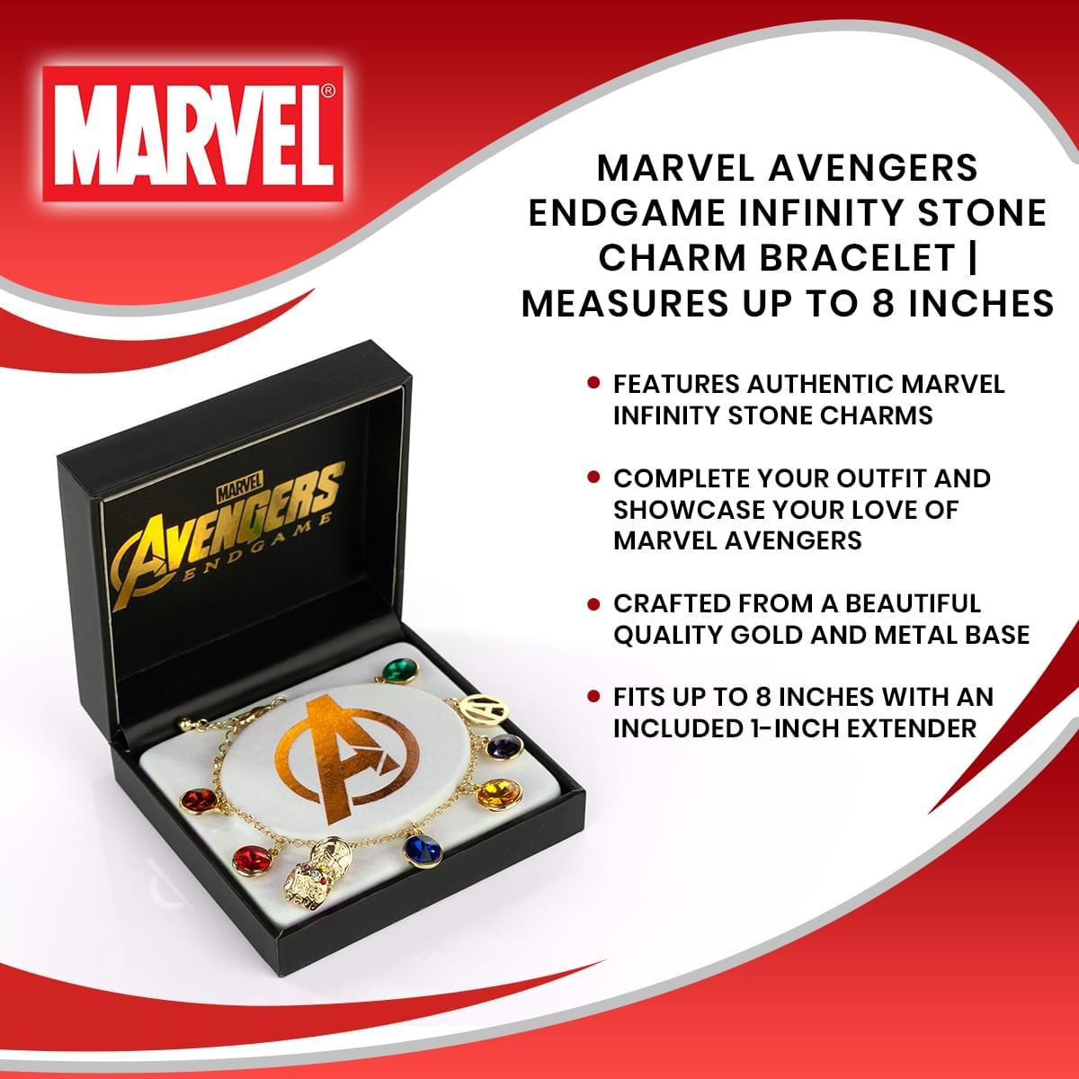 Marvel Avengers Endgame Infinity Stone Charm Bracelet picture