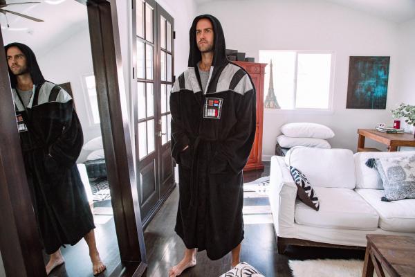 Star Wars Darth Vader Uniform Hooded Bathrobe For Adults | Big And Tall XXL picture