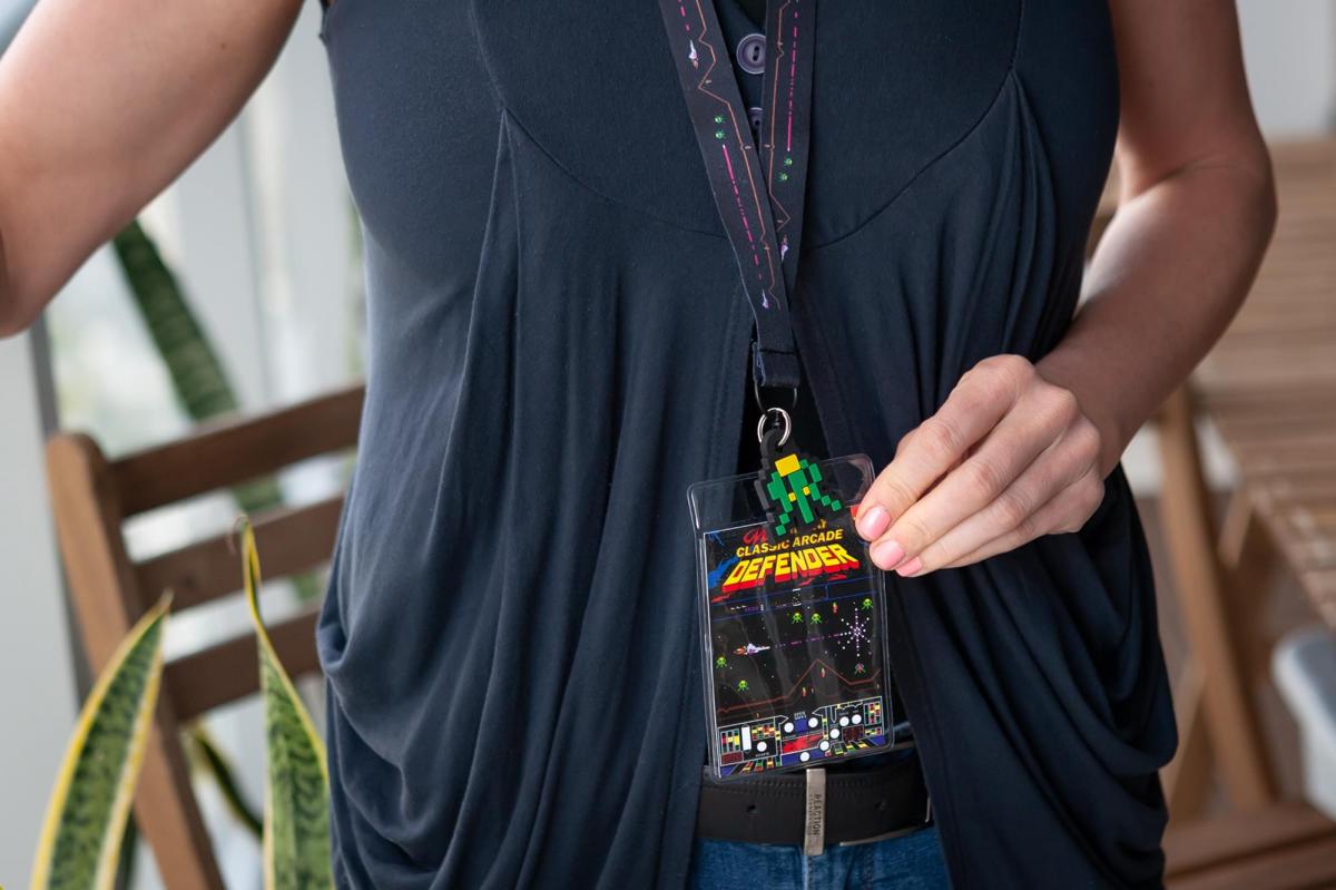 Midway Arcade Games Lanyard w/ ID Holder & Charm - Defender picture