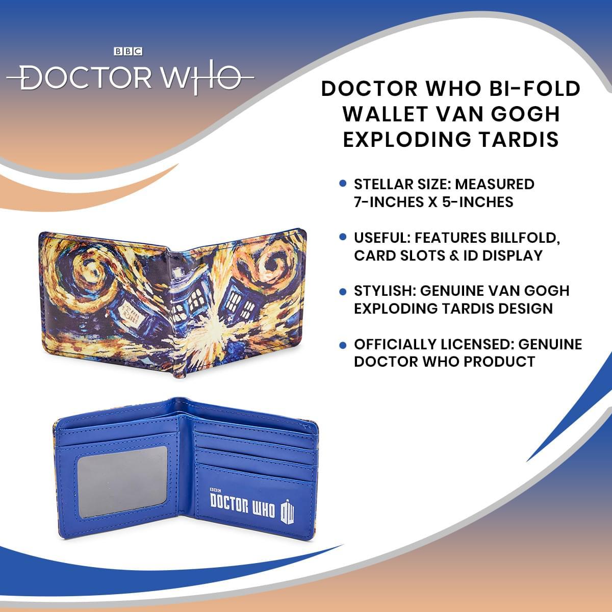 Doctor Who Bi-Fold Wallet Van Gogh TARDIS picture