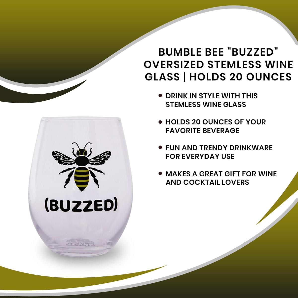 Buzzed 20 oz. Stemless Wine Glass picture