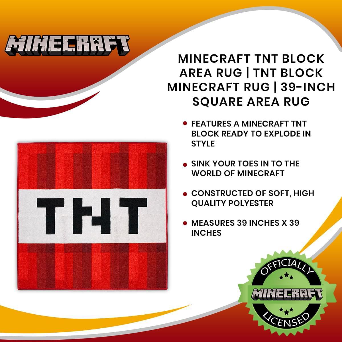 Minecraft TNT Block 39 Inch Area Rug picture