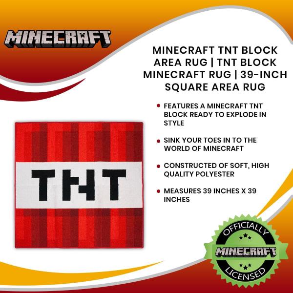 Minecraft TNT Block 39 Inch Area Rug picture