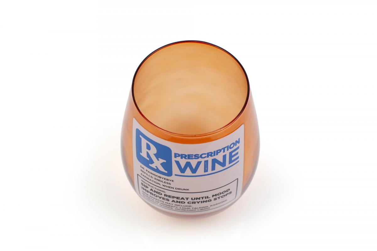 Rx Prescription Wine 30oz Stemless Wine Glass picture