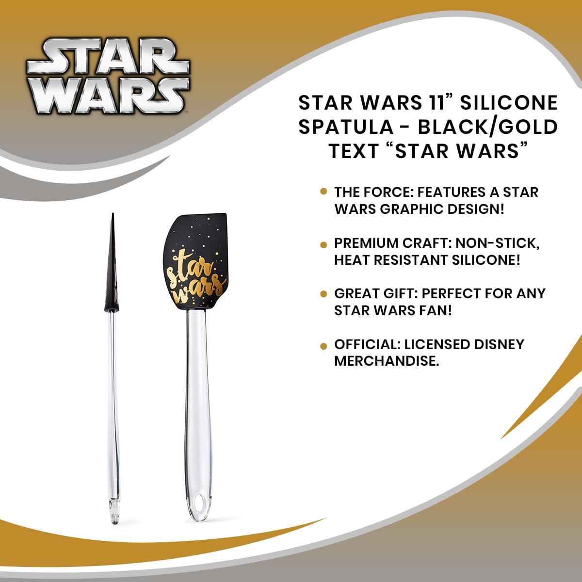 Star Wars Black/Gold Text 11 Inch Silicone Spatula picture