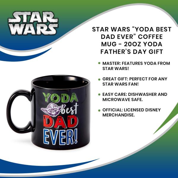 Star Wars Yoda Best Dad Ever 20oz Father's Day Ceramic Mug picture