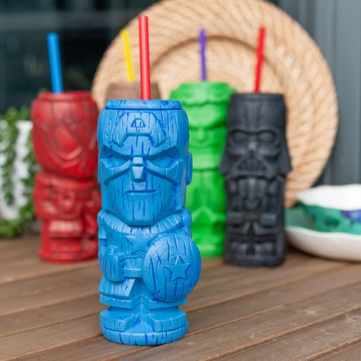 Marvel Captain America 19oz Plastic Geeki Tikis Tumbler picture