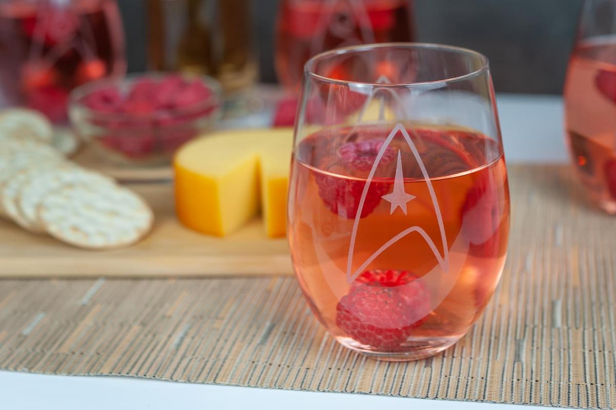 Star Trek 20oz Stemless Wine Glass | Command picture