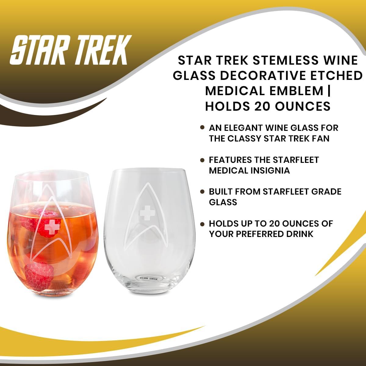 Star Trek - Medical Stemless Wine Glasses 20oz - EXCLUSIVE picture