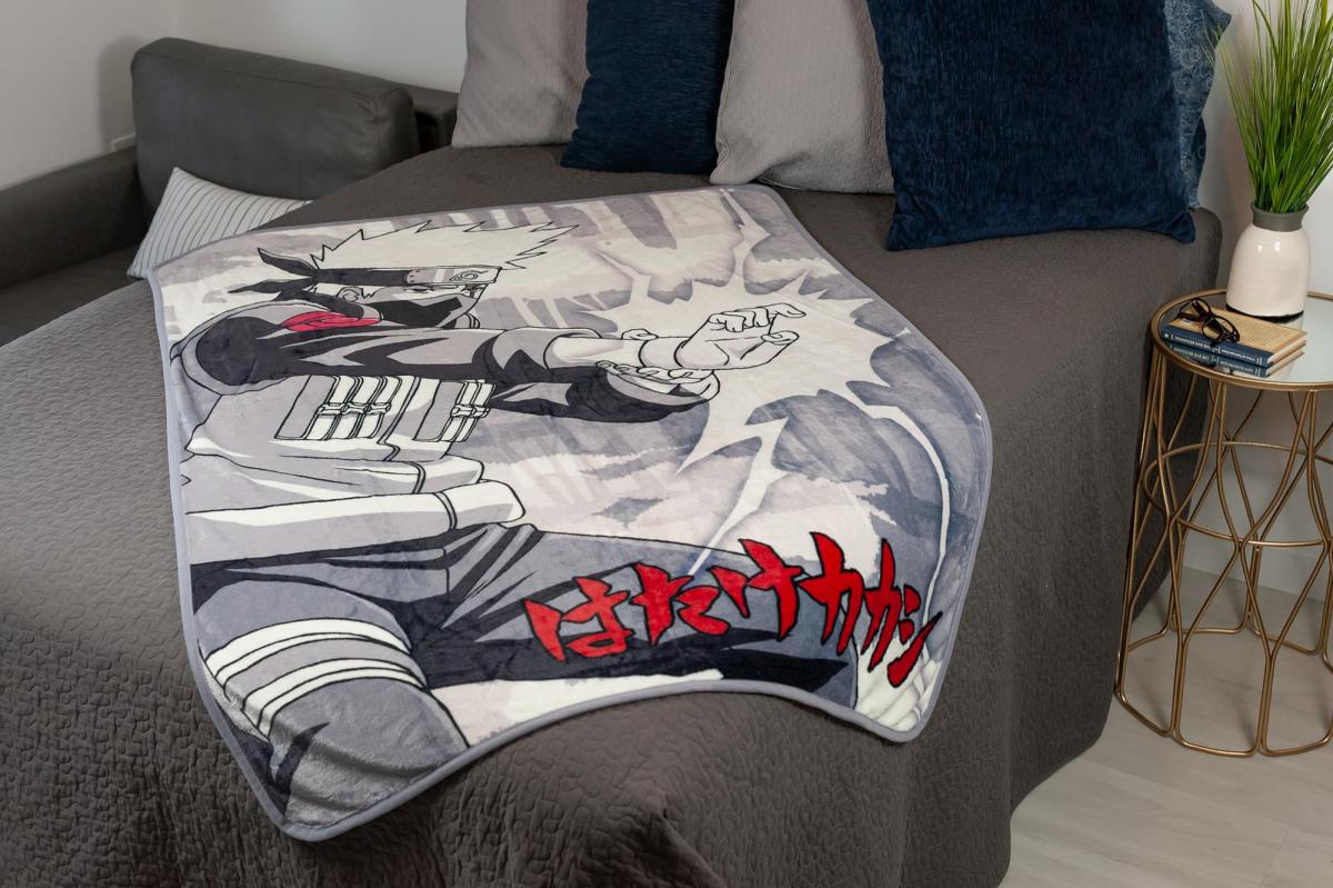 Naruto Kakashi Black & White 45x60 Inch Fleece Throw Blanket picture