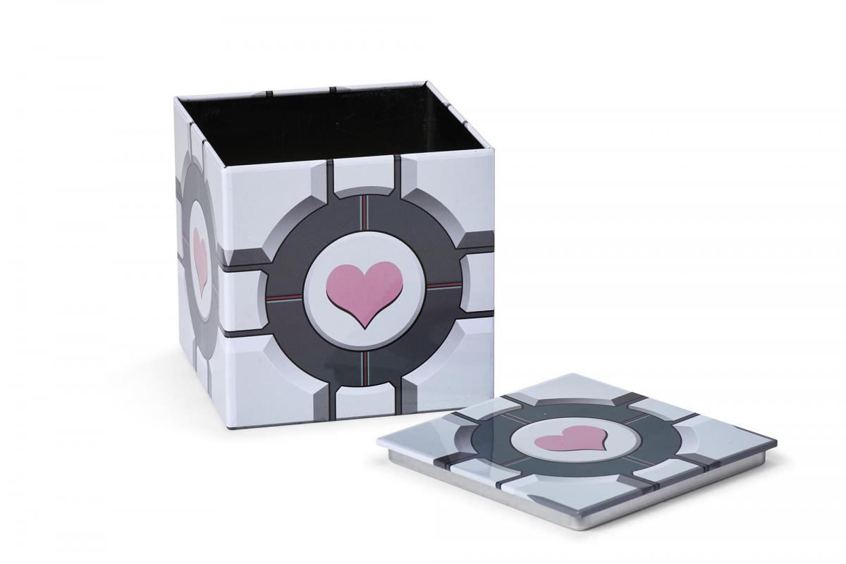 Portal Companion Cube 4 x4 Inch Tin Storage Box picture
