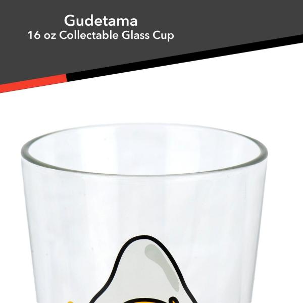 Gudetama the Lazy Egg 16oz Pint Glass - Egg Butt ARGH picture
