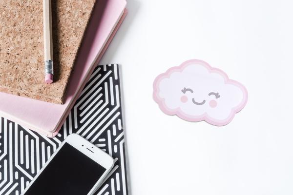 Glitter Galaxy Sticky Notes - Cloud picture