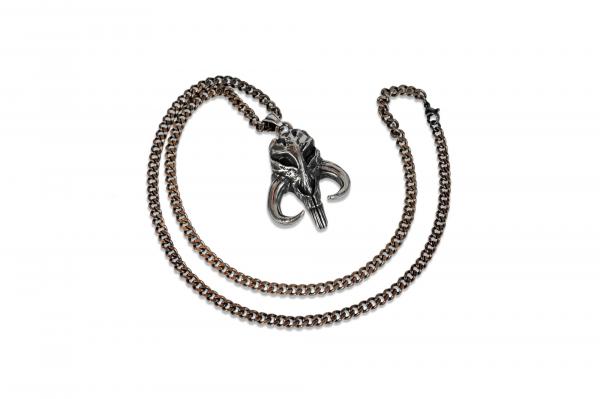 Star Wars Mandalorian Mythosaur Skull Pendant Necklace picture