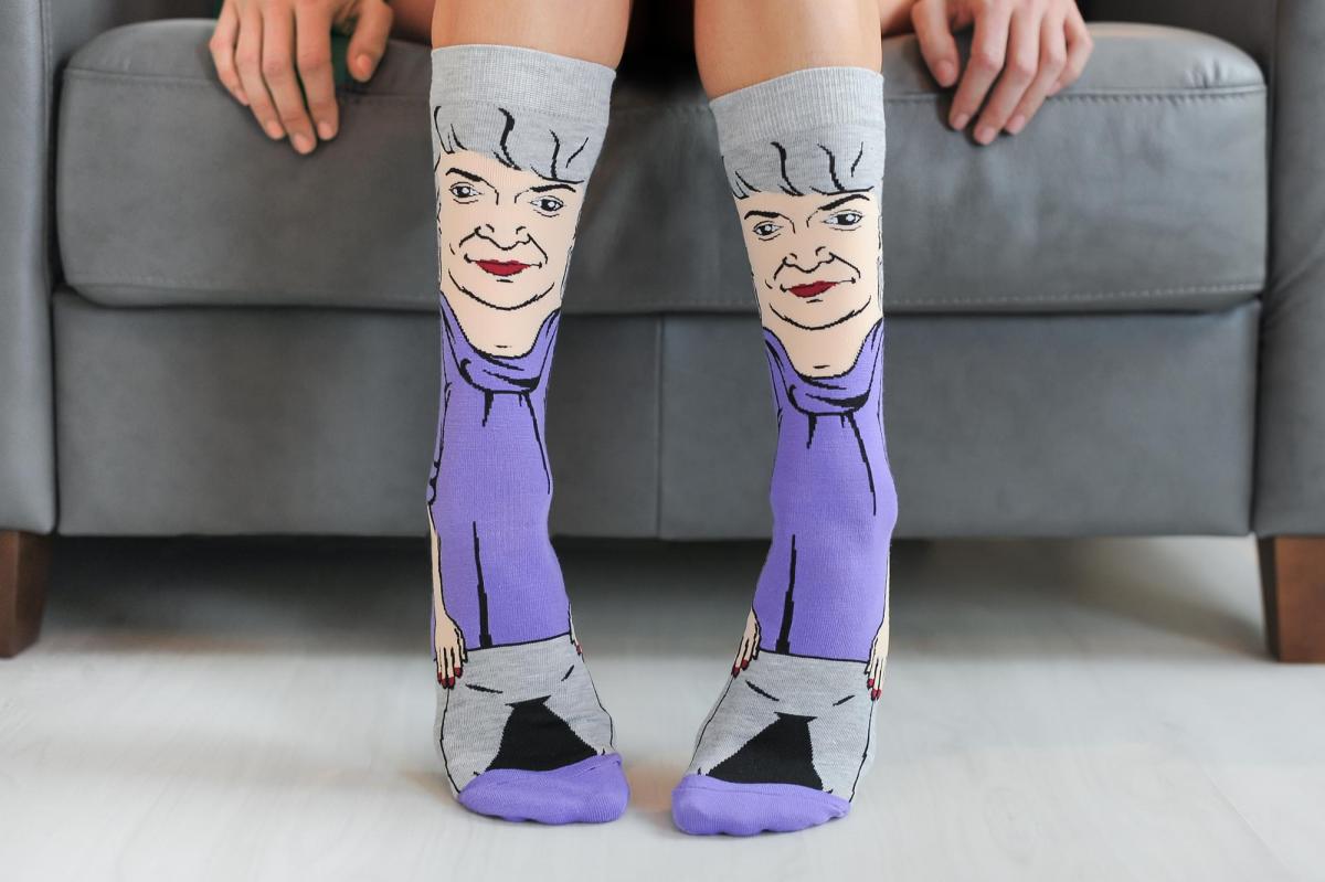 Golden Girls All-Over Graphic Adult Crew Socks | Dorothy picture