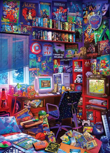 80s Game Room 1000 Piece Jigsaw Puzzle