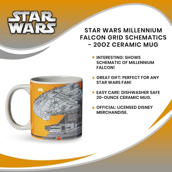 Star Wars Millennium Falcon Tech 20oz Ceramic Mug picture