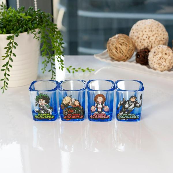 My Hero Academia 2oz Square Shot Glass 4 Pack picture