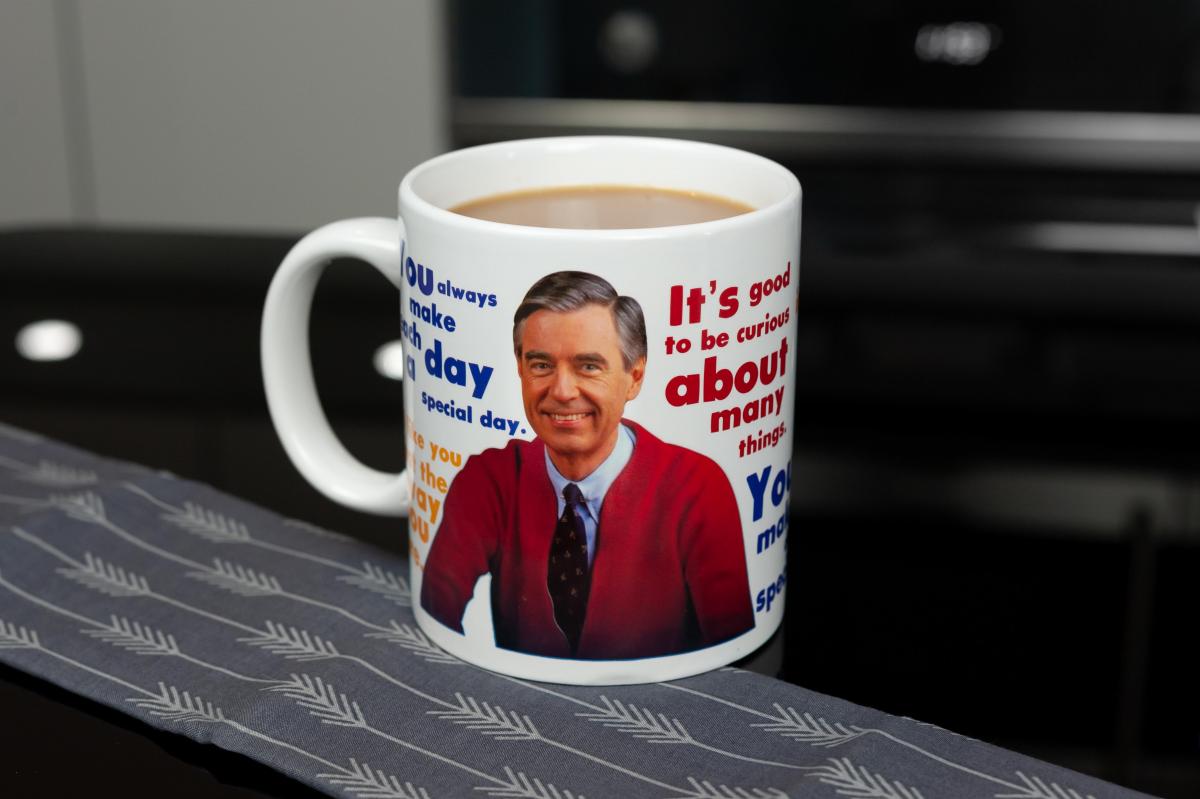 Mr Rogers Heat Change Sweater 16oz Ceramic Coffee Mug picture