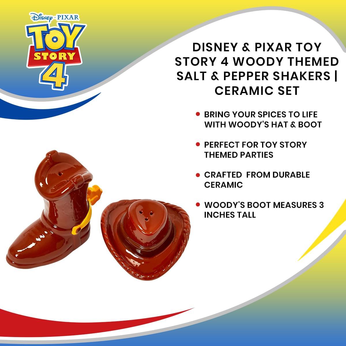 Disney Toy Story 4 Woody Ceramic Salt & Pepper Shaker Set picture
