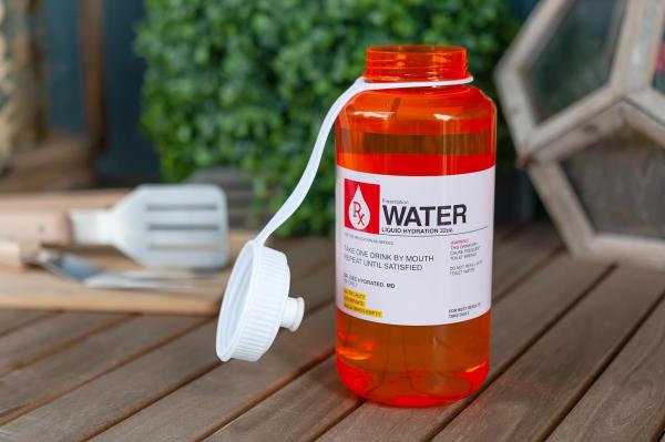 Prescription Water 32oz Plastic Water Bottle w/ Lid picture