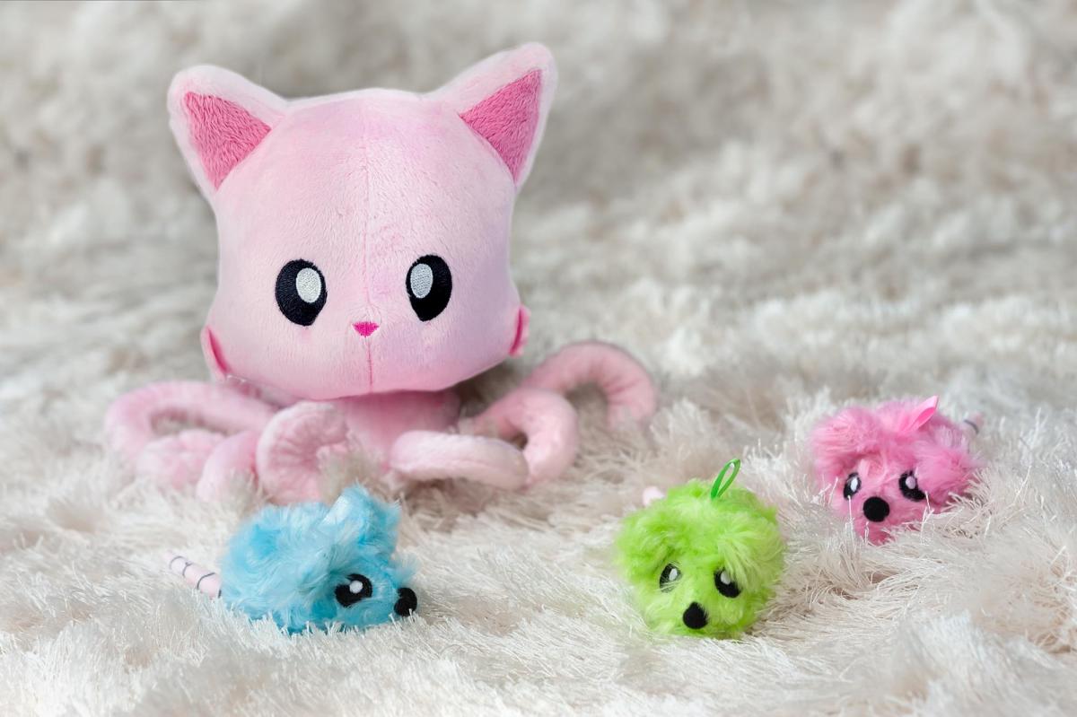 Tentacle Kitty Cotton Candy Mice Plush | Unscented 3 Pack picture