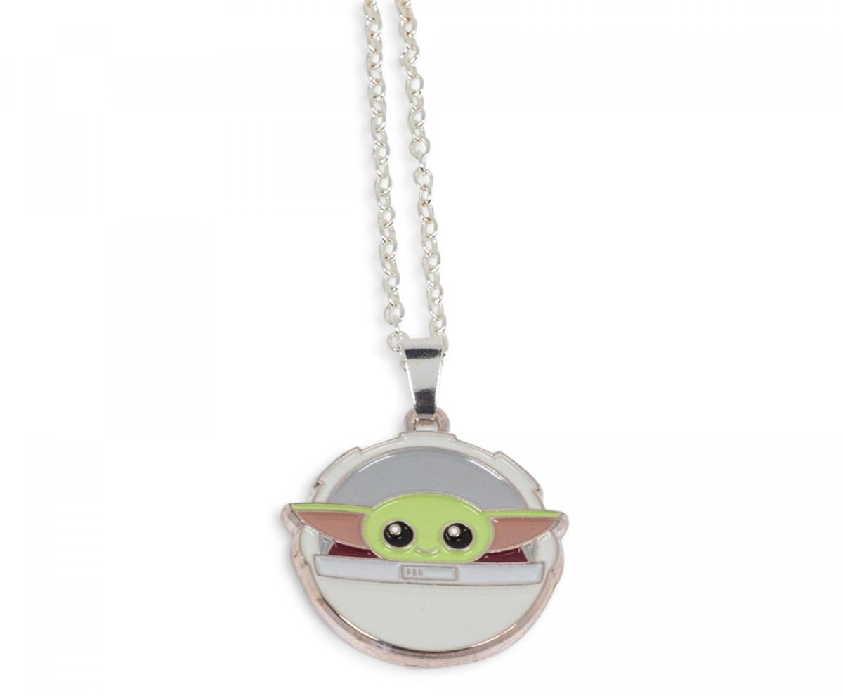 The Mandalorian The Child/Baby Yoda Plate Necklace 24" Chain picture