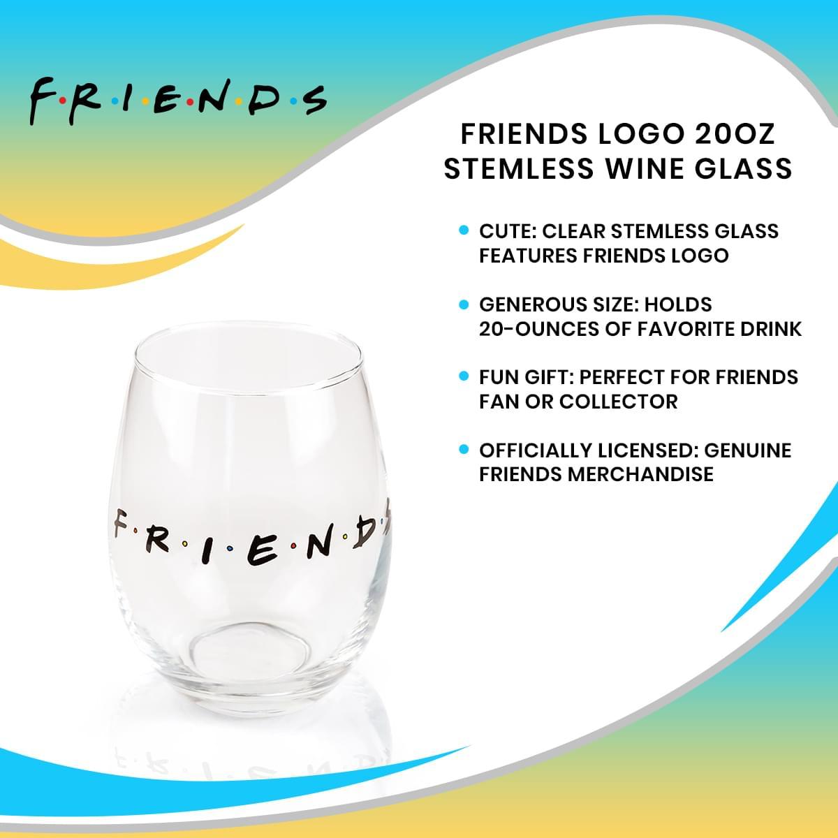 Friends Logo 20oz Stemless Wine Glass picture