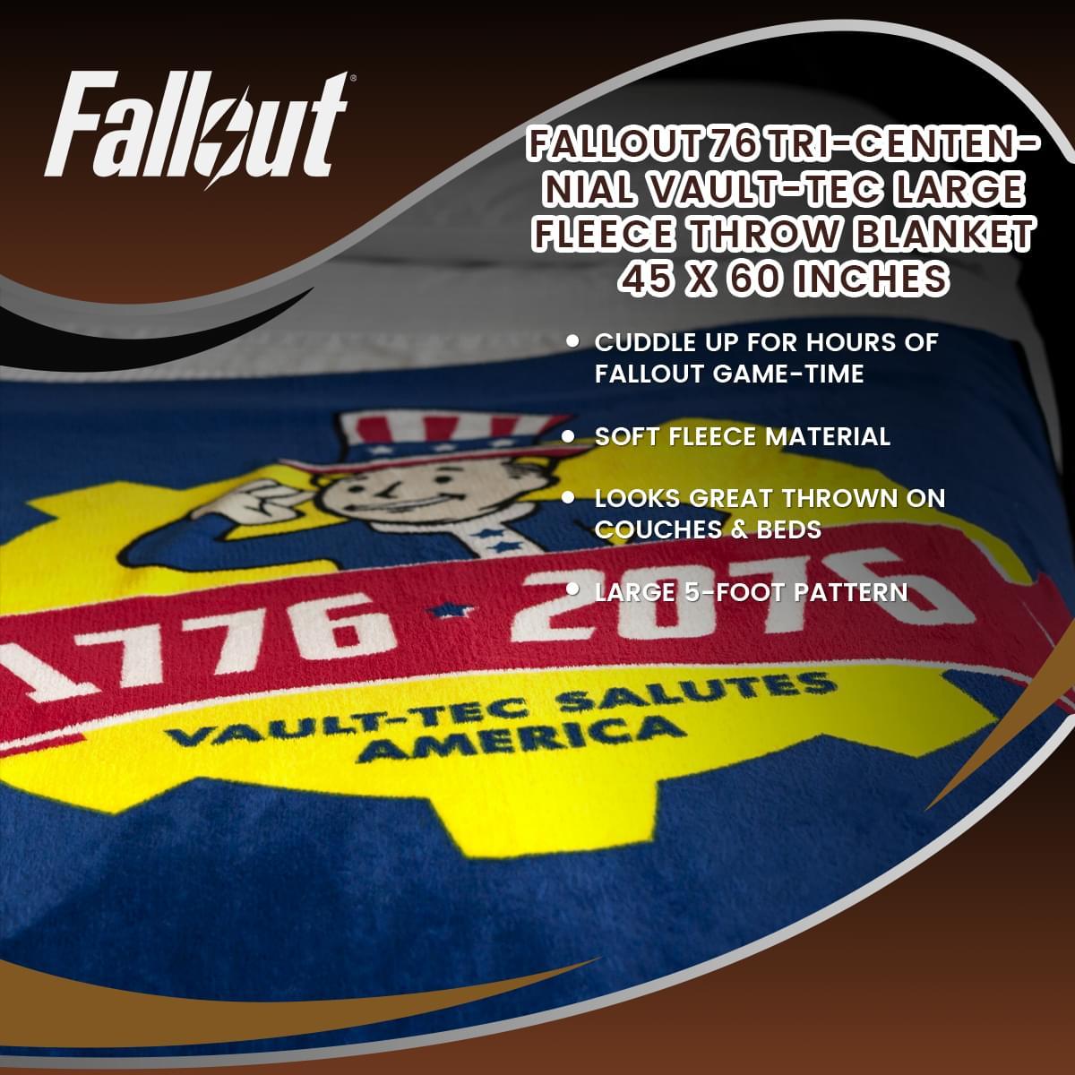 Fallout Vault-Tec Salutes America 45"x60" Fleece Blanket picture
