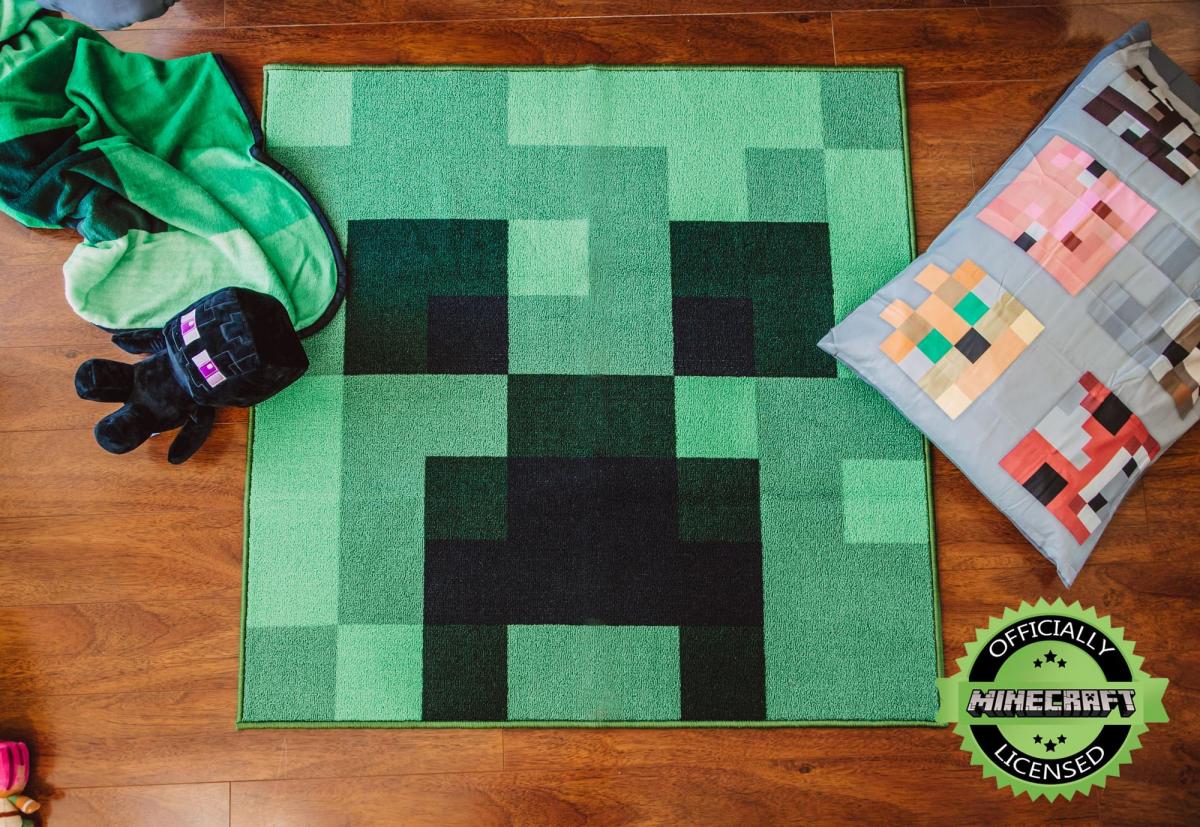 Minecraft Creeper Face 39 Inch Area Rug picture
