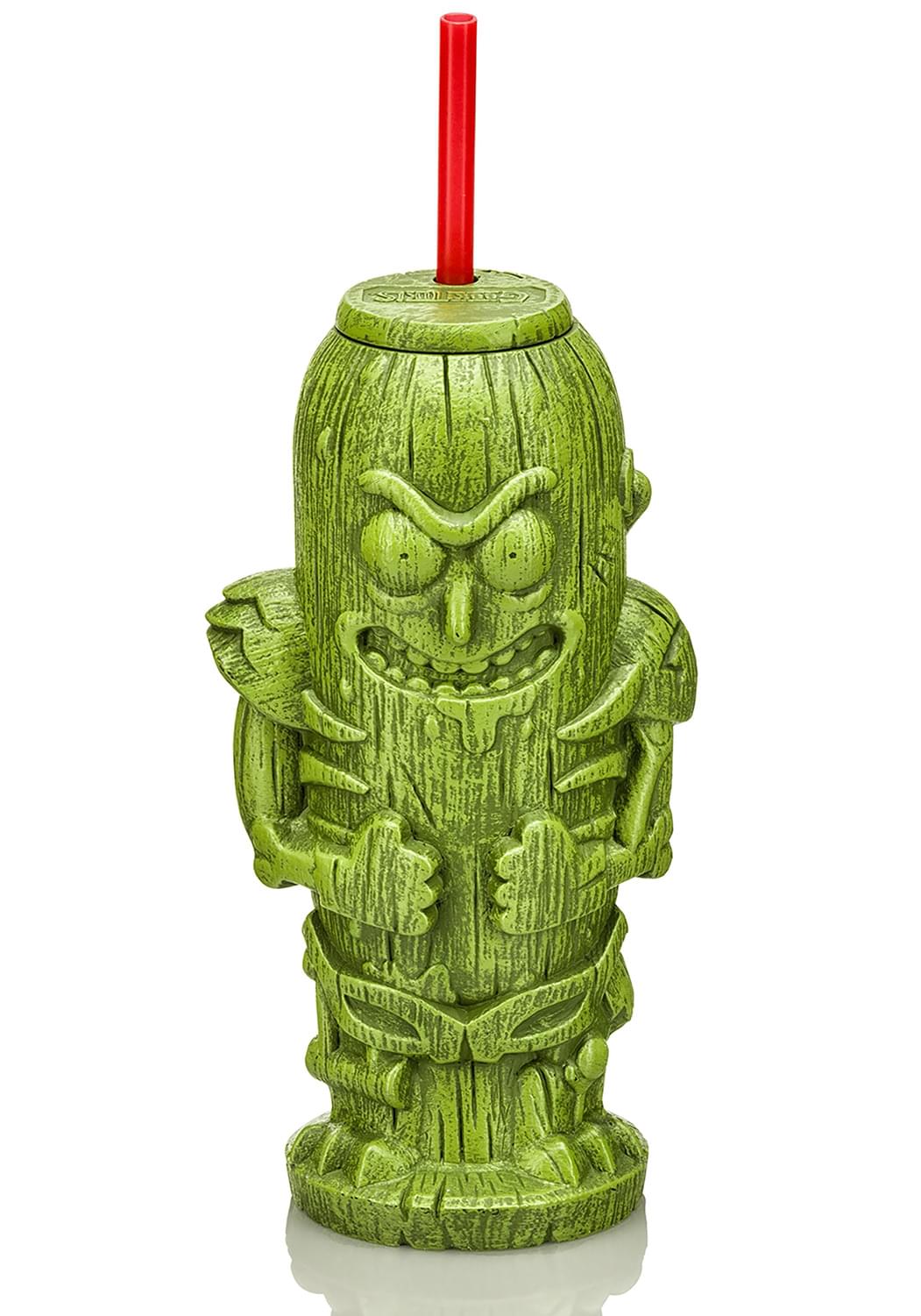 Geeki Tikis Rick and Morty Pickle Rick Plastic Tumbler | Holds 22 Ounces picture
