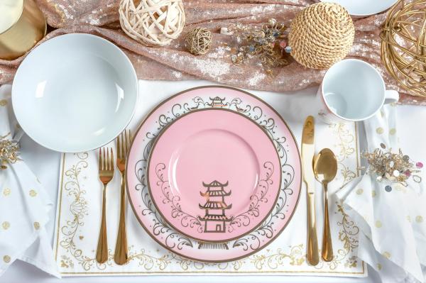Disney Princess Themed 16 Piece Ceramic Dinnerware Set Collection 2 | Plates, Bowls, Mugs picture
