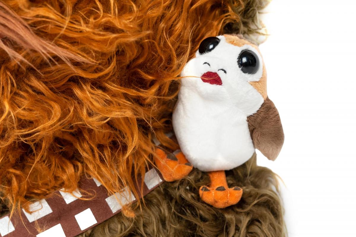 Star Wars 22" Chewbacca w/ Porg Super-Deformed Talking Plush picture