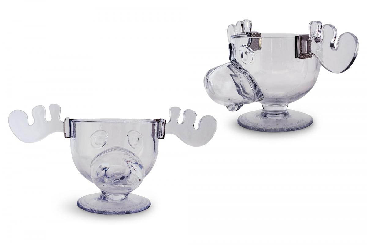 Christmas Vacation Glass Moose Punch Bowl picture