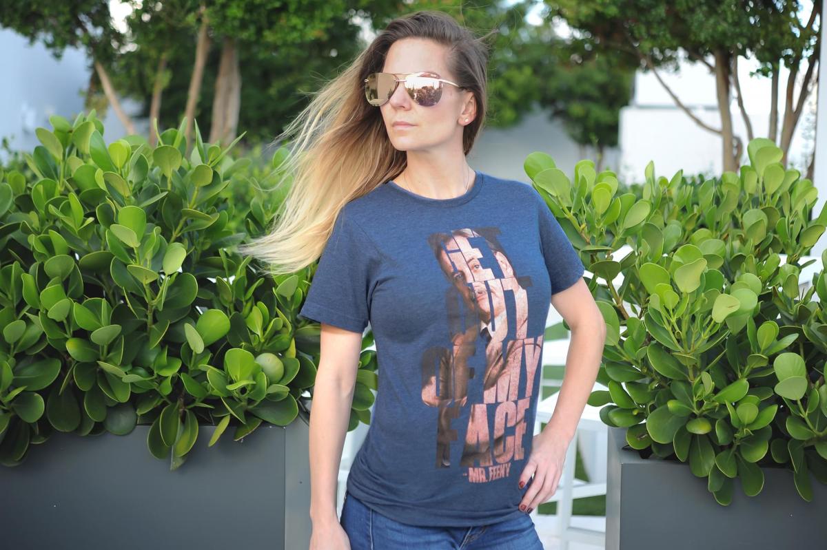 Boy Meets World Get Out Of My Face Adult Blue T-Shirt picture