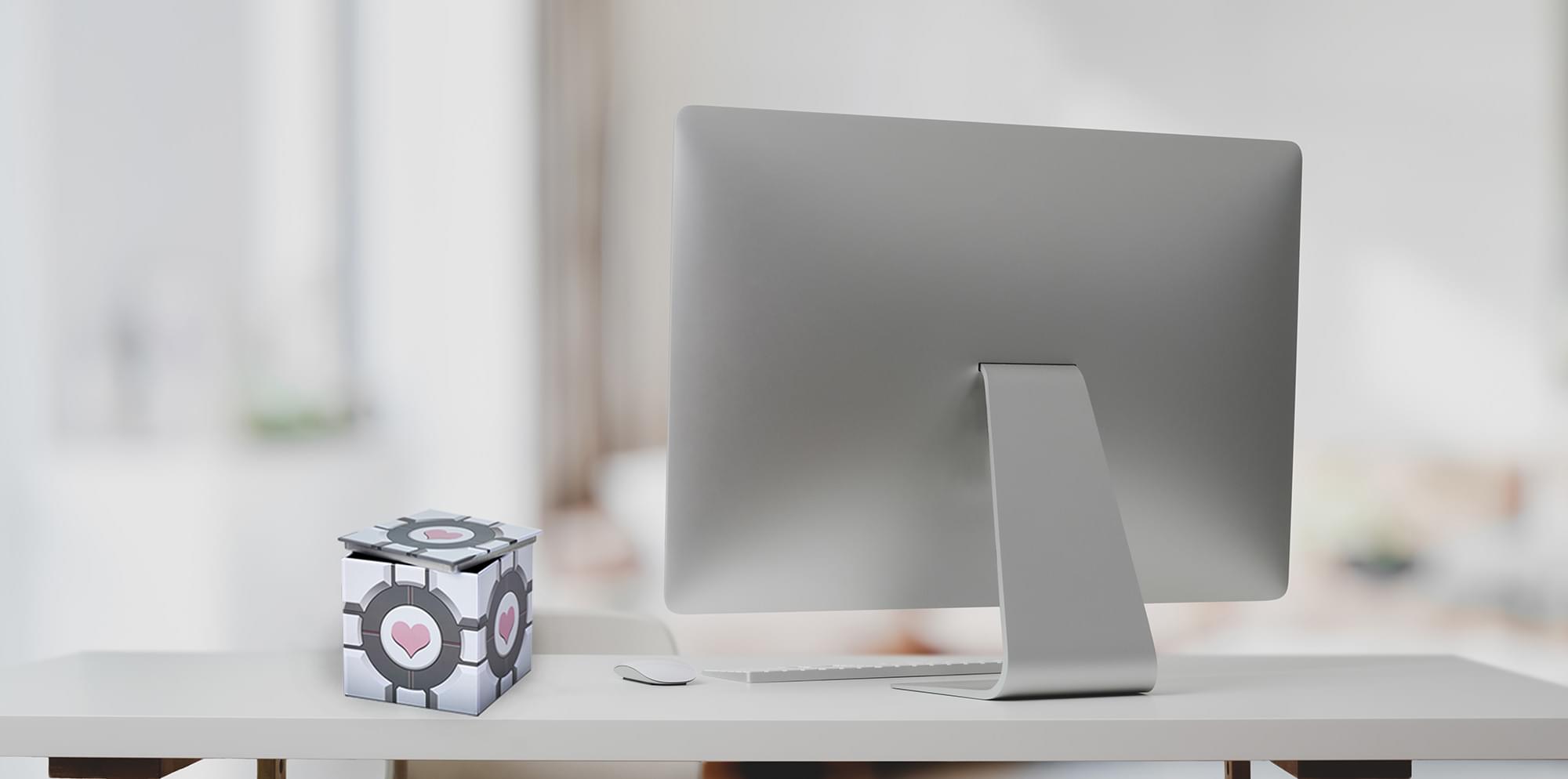 Portal Companion Cube 4 x4 Inch Tin Storage Box picture