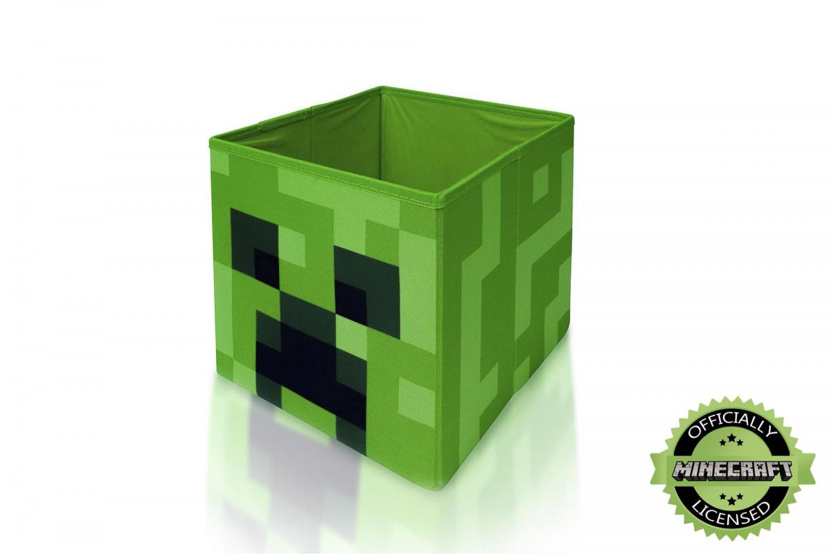 Minecraft Creeper Face 10 Inch Storage Cube with Lid picture
