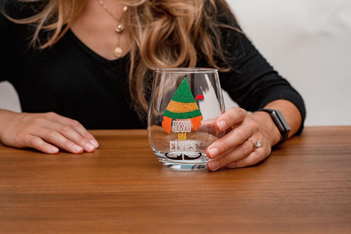 Elf Raised By Elves 20oz Stemless Glass picture