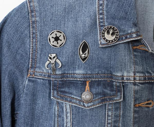 Star Wars Mandalorian Symbols Set of 4 Enamel Pins picture
