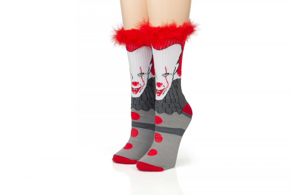 IT Pennywise with 3D Hair Athletic Crew Socks | 1 Pair picture
