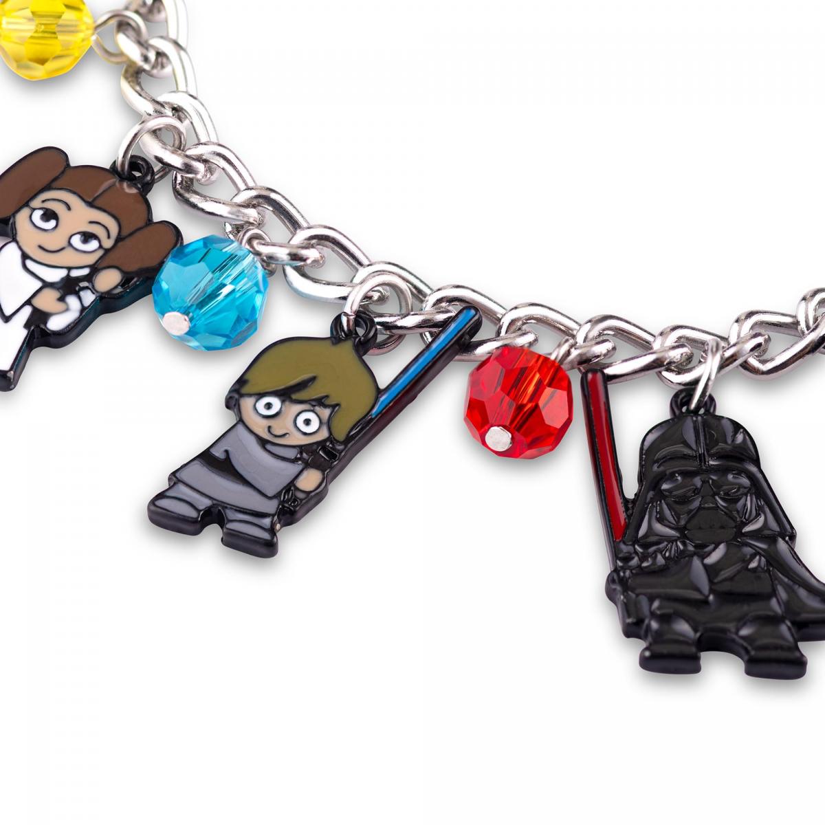 Star Wars Chibi Characters 15mm Enamel Charm Bracelet picture