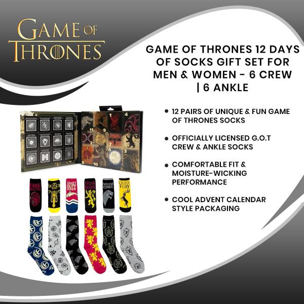 Game of Thrones Men's 12 Days of Socks Gift Set picture