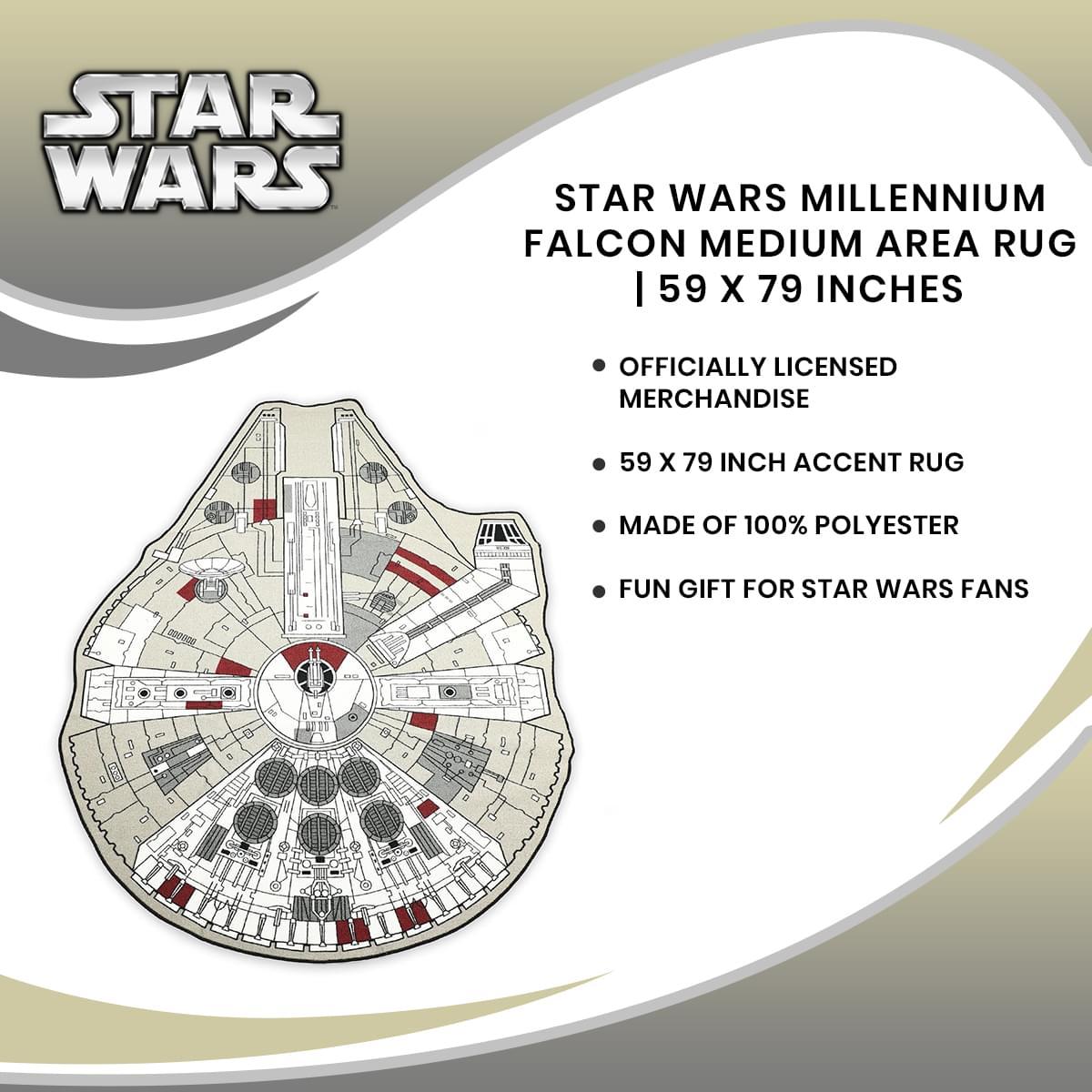 Star Wars Millennium Falcon 59 x 79 Inch Area Rug picture