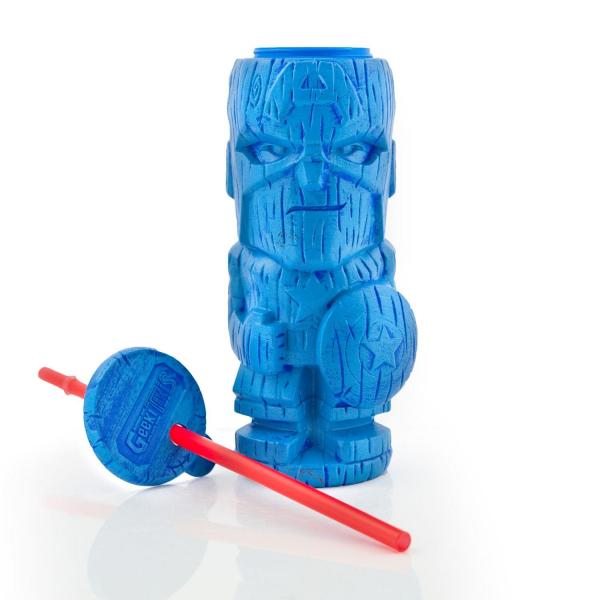 Marvel Captain America 19oz Plastic Geeki Tikis Tumbler picture