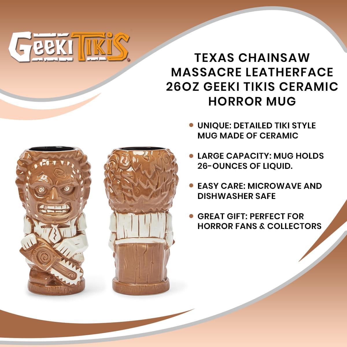 Geeki Tikis Texas Chainsaw Massacre Leatherface Ceramic Mug | Holds 26 Ounces picture