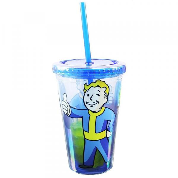Fallout Vault Boy 16oz Carnival Cup w/ Ice Cubes picture