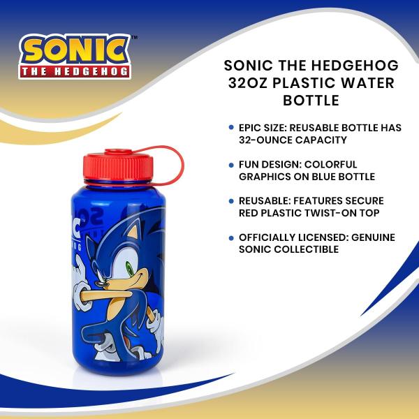 Sonic The Hedgehog 32oz Plastic Water Bottle picture
